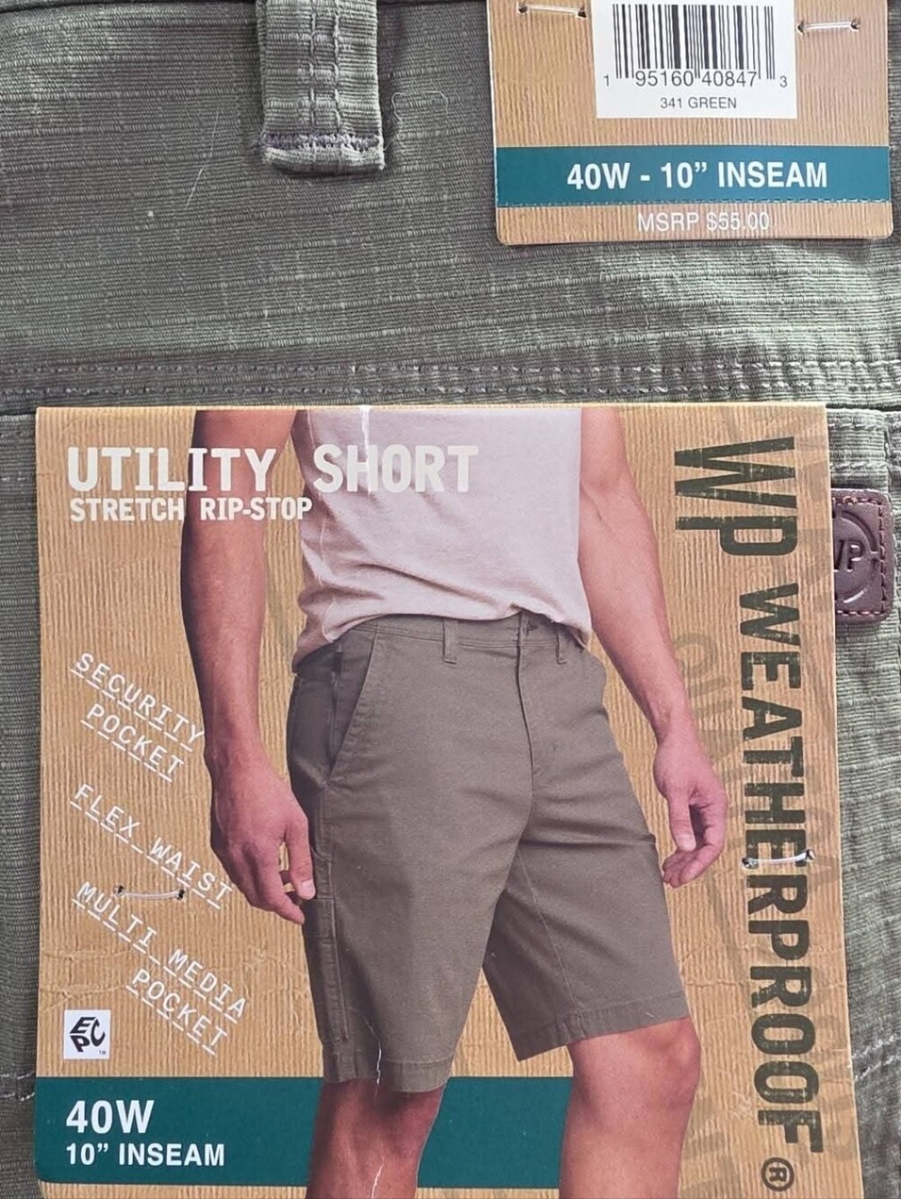 Utility Stretch Rip-Stop Men’s Shorts - Green